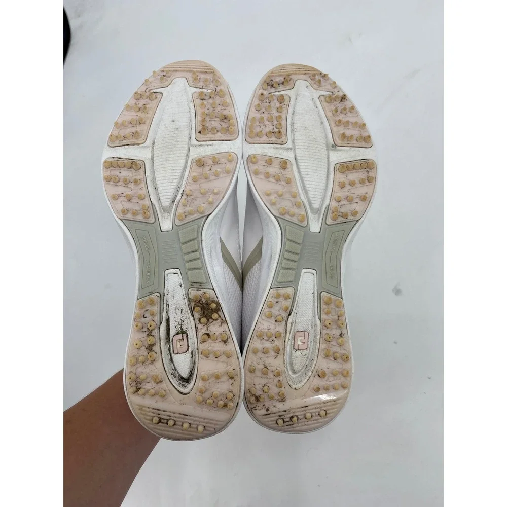 FootJoy Fuel BOA White Grey Spikeless Golf Shoes 92370 Mens 8.5 M